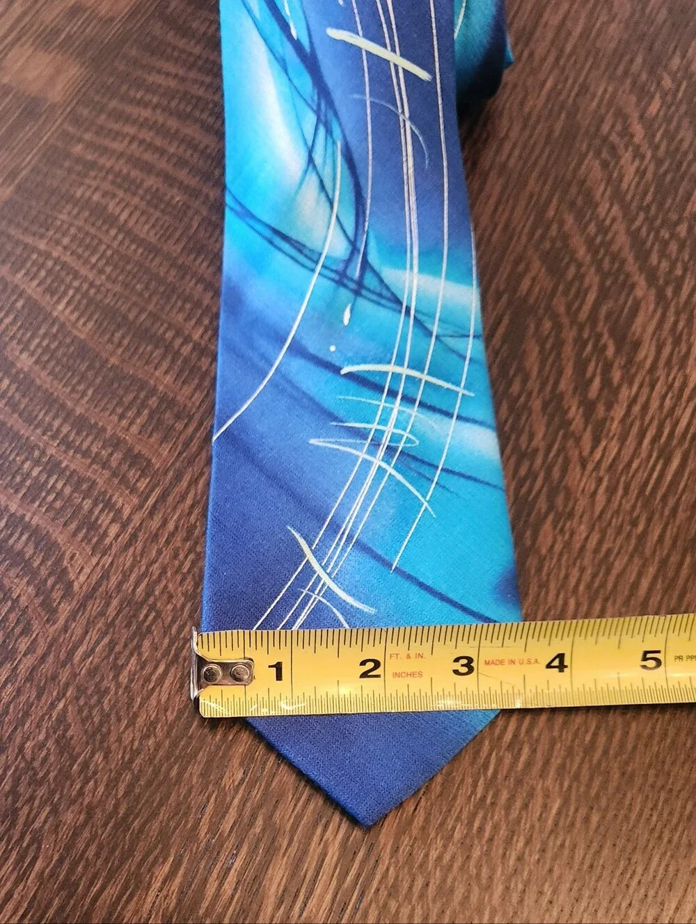 Vintage 🎩 Jerry Garcia 1990's Men's Necktie Blue Turquoise Silk EUC $24